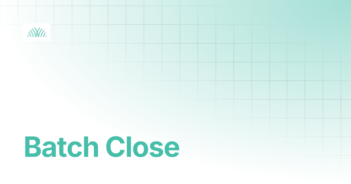 Batch Close | Saferpay Documentation
