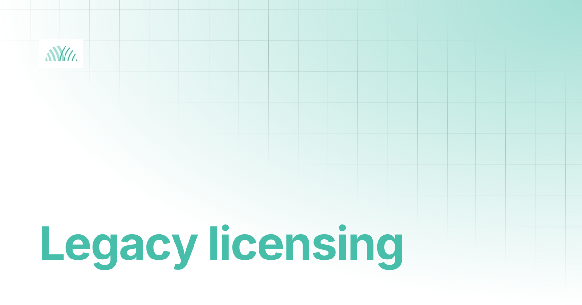 Legacy licensing | Saferpay Documentation